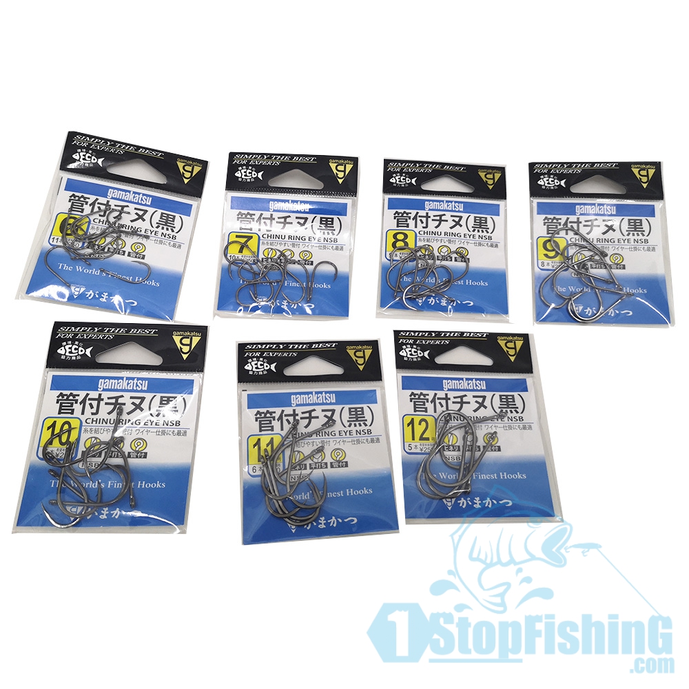 Hook Gamakatsu Chinu Ring Eye Nsb Black Stopfishing