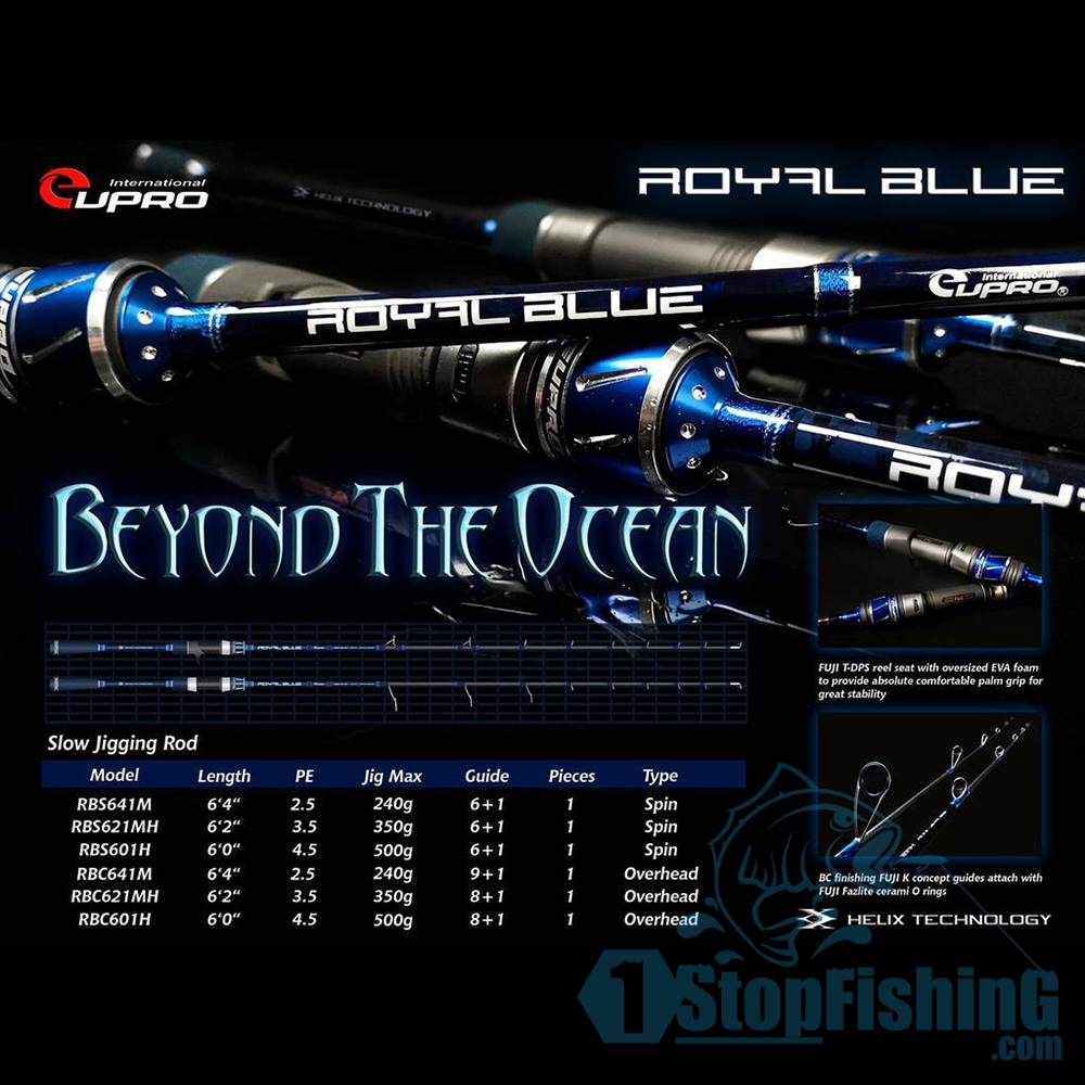 ROD, EUPRO ROYAL BLUE SPINNING - 1StopFishing