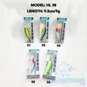 LURE, HINOMIYA PREMIUM HL38 (9.5cm/9g)