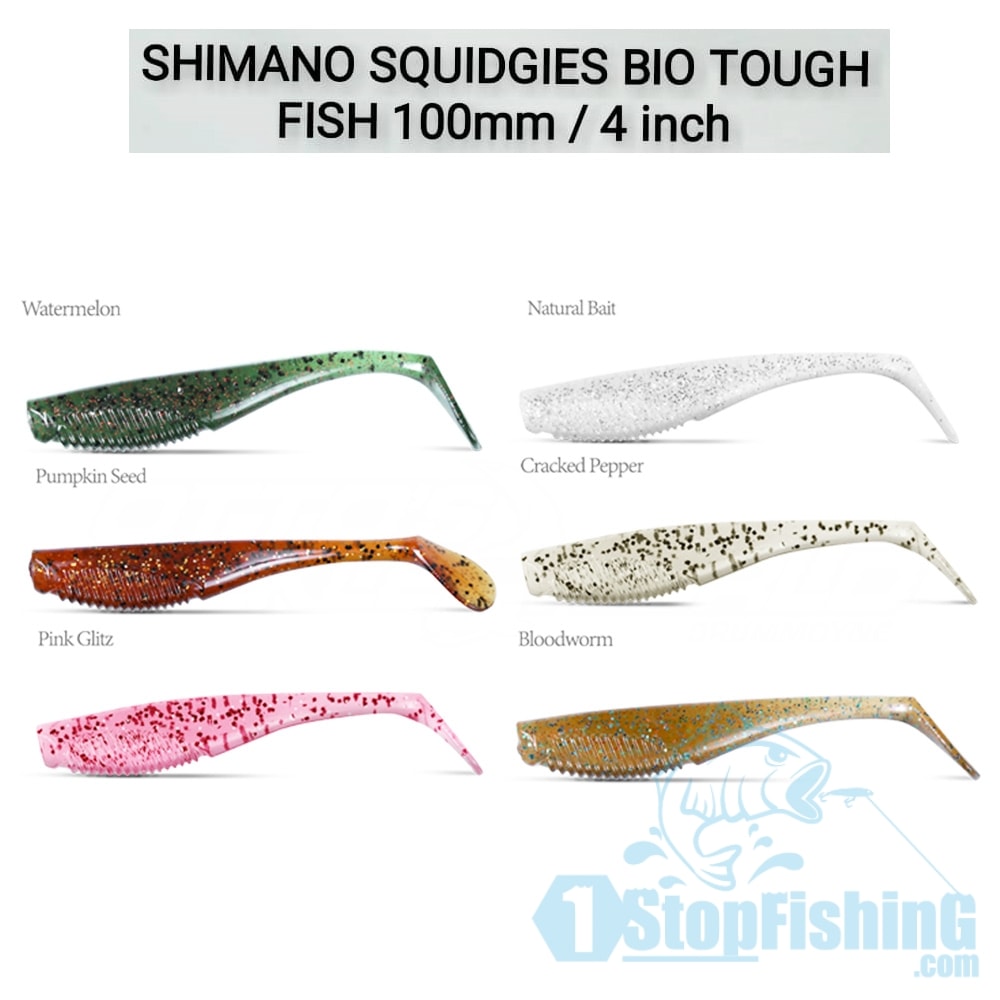 LURE,SHIMANO SQUIDGIES BIO TOUGH FISH TYPE SOFT LURE 100MM ( SQBTF100 ) -  1StopFishing