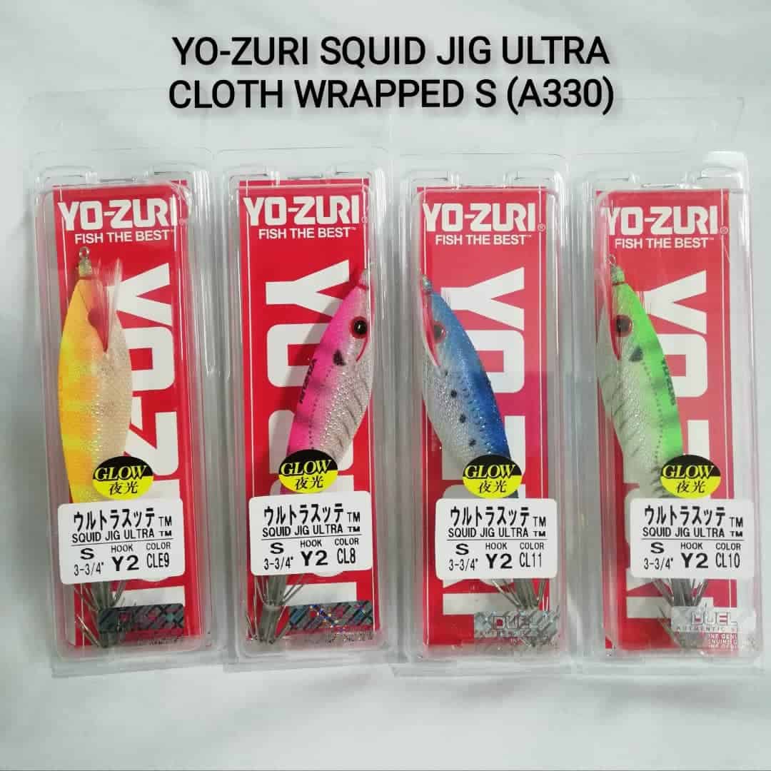 Yo-zuri SQUID JIG A330 ULTRA CLOTH Y2 Hook (Choice of Colours)