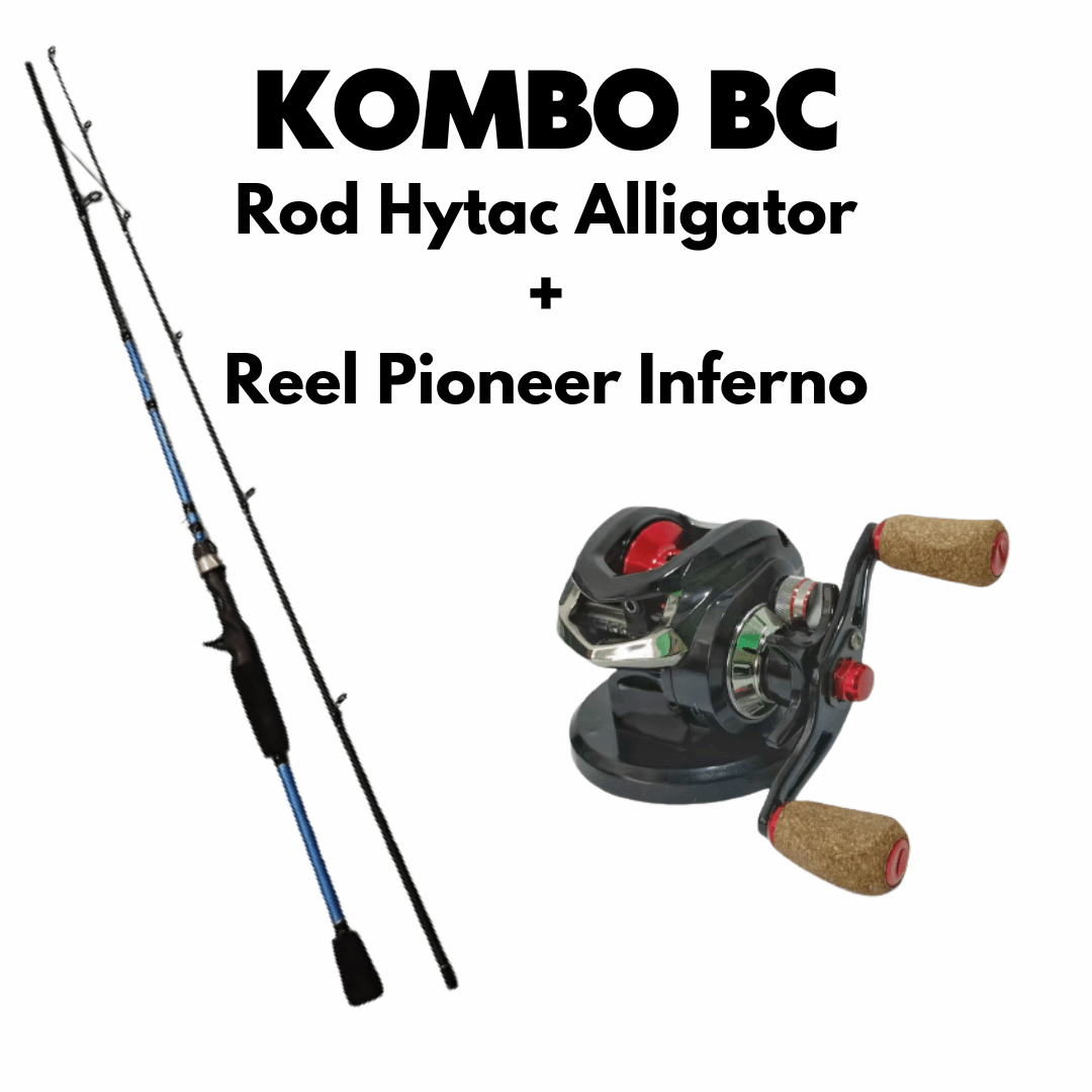 KOMBO BC ROD HYTAC ALLIGATOR + REEL PIONEER INFERNO - 1StopFishing