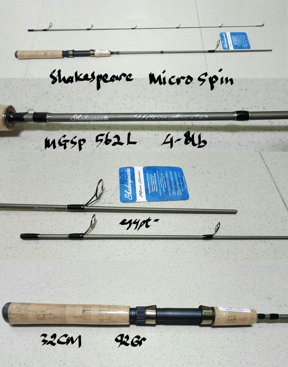 2 Shakespeare Micro Series 7’ 2-Piece Ultralight Spinning Rods – Grab A Pair For Twice The Fishing Fun!