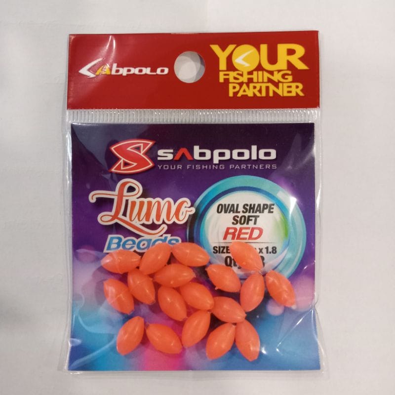 SABPOLO LUMO BEADS OVAL (SOFT)#RED S-LBOS - Image 3