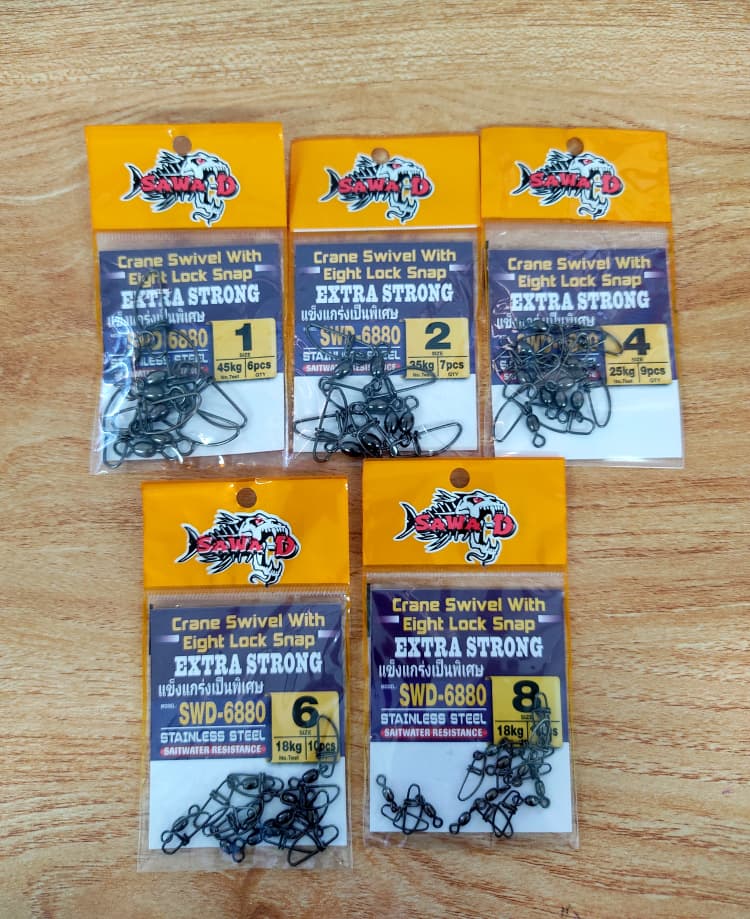 SAWA-D C/SWIVEL (EIGHT LOCK SNAP-BLACK) SWD6880